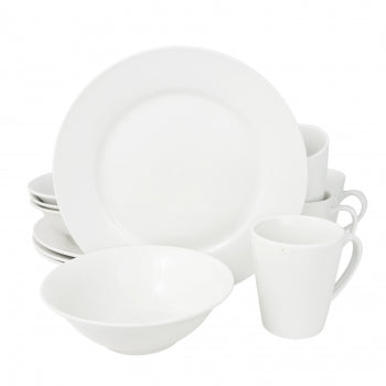 Gibson Home Noble Court 12 Piece Dinnerware Set in White