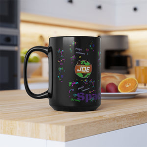 Black GC Joe Space Cadet V3 Epaulet Coffee or Tea Mug, 15oz Magic Mushrooms Version