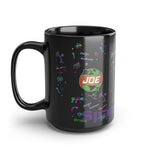 Black GC Joe Space Cadet V3 Epaulet Coffee or Tea Mug, 15oz Magic Mushrooms Version