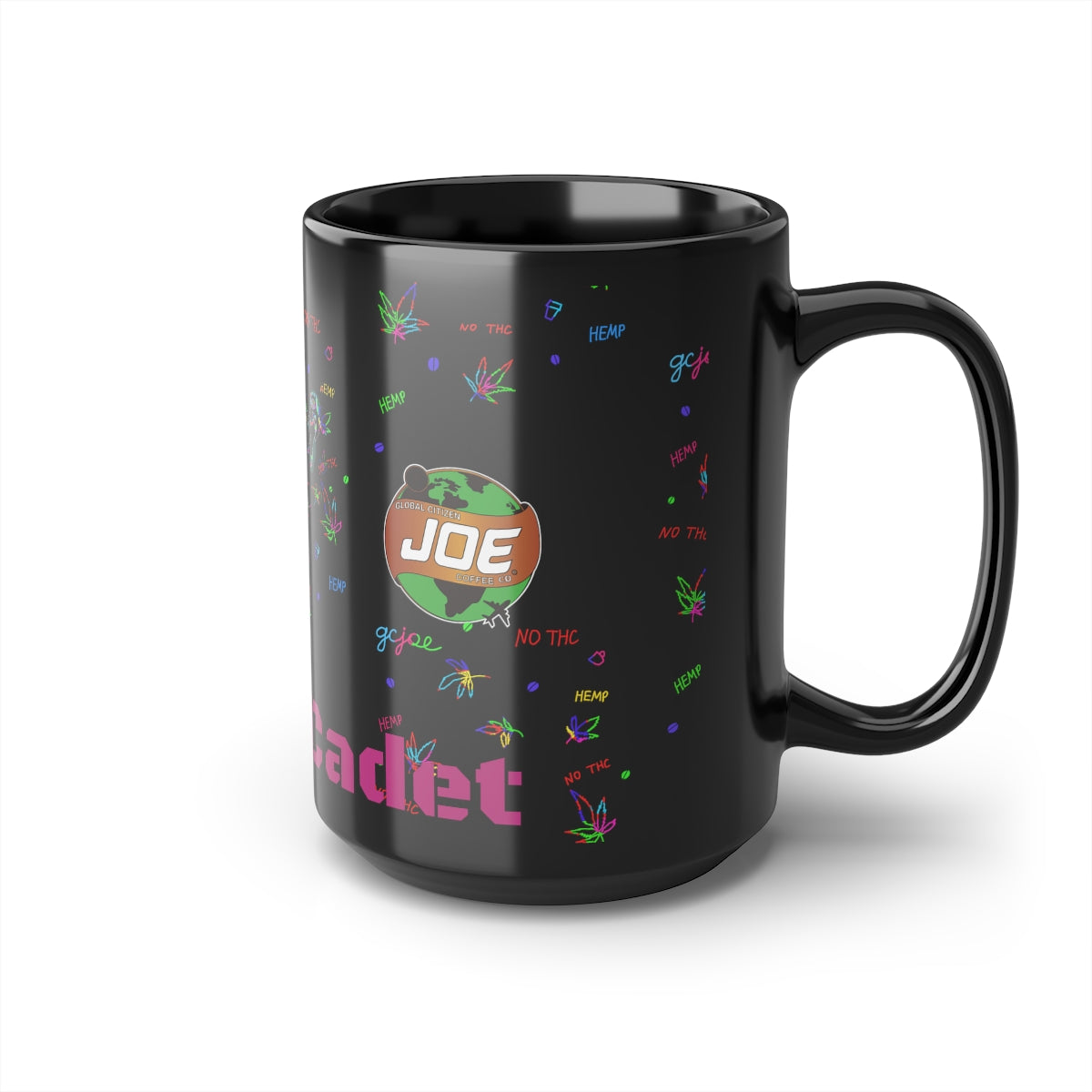 Black GC Joe Space Cadet Epaulet Coffee or Tea Mug, 15oz Standard