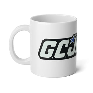 White Jumbo Joe Mug, 20oz with GC JOE HERO logo