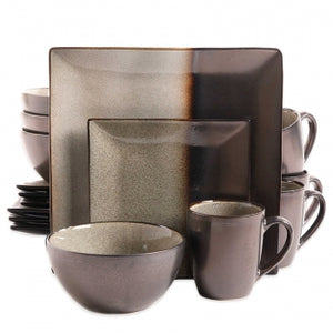 Kaidence 16-Piece Dinnerware Set in Brown