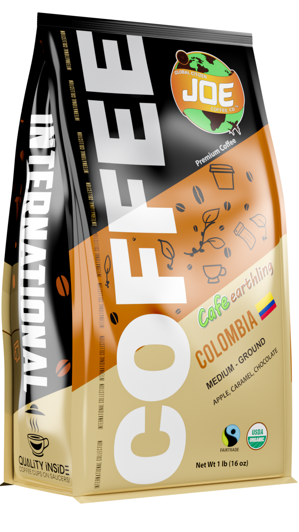 Cafe Earthling: Columbia - Premium Columbian Single Origin Coffee 1 lb Ground