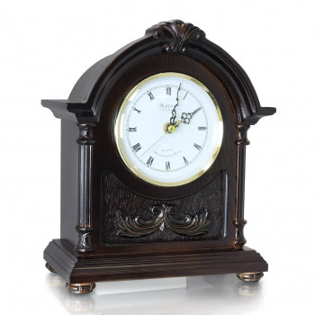 Bedford Clock Collection Wood Mantel Clock with Chimes