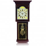 Bedford Clock Collection Redwood 23 Inch Redwood Oak Finish Wall Clock