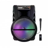 beFree Sound 15 Inch Bluetooth Portable Rechargeable Party Speaker with LED Lights