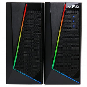 beFree Sound 2.0 Computer Gaming Speakers with LED RGB Lights