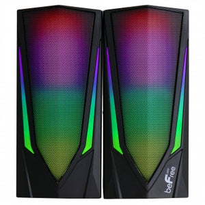 beFree Sound 2.0 Computer Gaming Speakers with LED RGB Lights