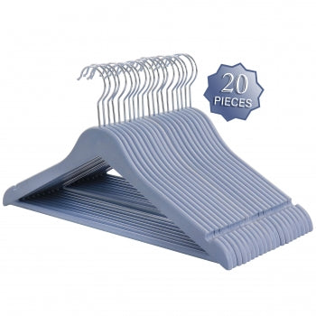 Elama Home 20 Piece Eco Friendly Coat Hangers in Blue