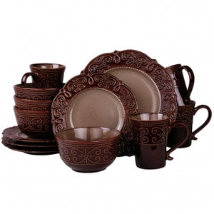 Elama’s Salia 16 Piece Stoneware Dinnerware Set