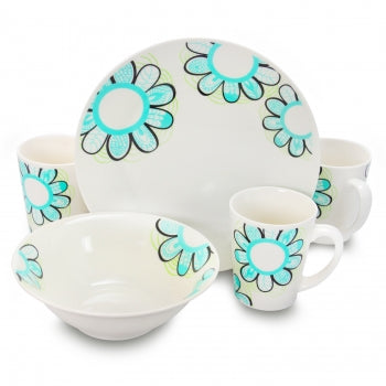 Gibson Home Lush Blossom 12pc Dinnerware Set