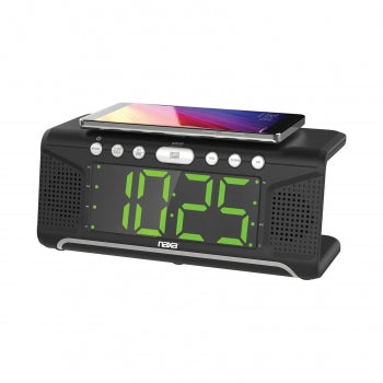 Dual Alarm Clock with Qi Wireless Charging Function