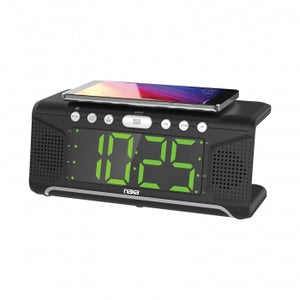 Dual Alarm Clock with Qi Wireless Charging Function