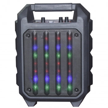 QFX Portable Rugged Bluetooth Speaker Disco Lights