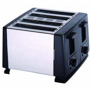 Brentwood 1300W 4 Slice Toaster in Black and Silver