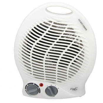 Vie Air 1500W Portable 2-Settings White Home Fan Heater with Adjustable Thermostat